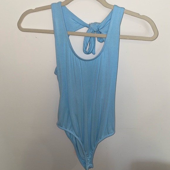 Open Back Tie Bodysuit - Picture 1 of 4